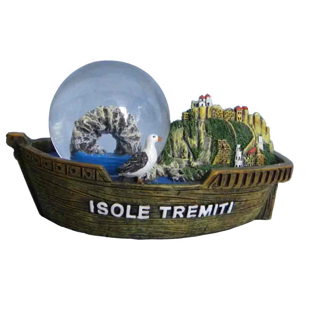 Custom Tremiti Islands Ship Snow Globe for Souvenir