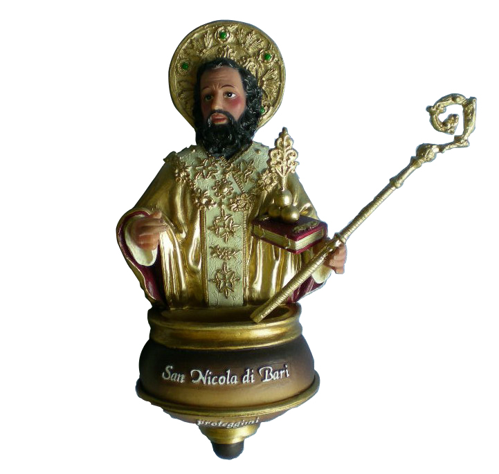 Christian Products Wholesale Resin Church San Nicola Di Bari Holy Water Font 