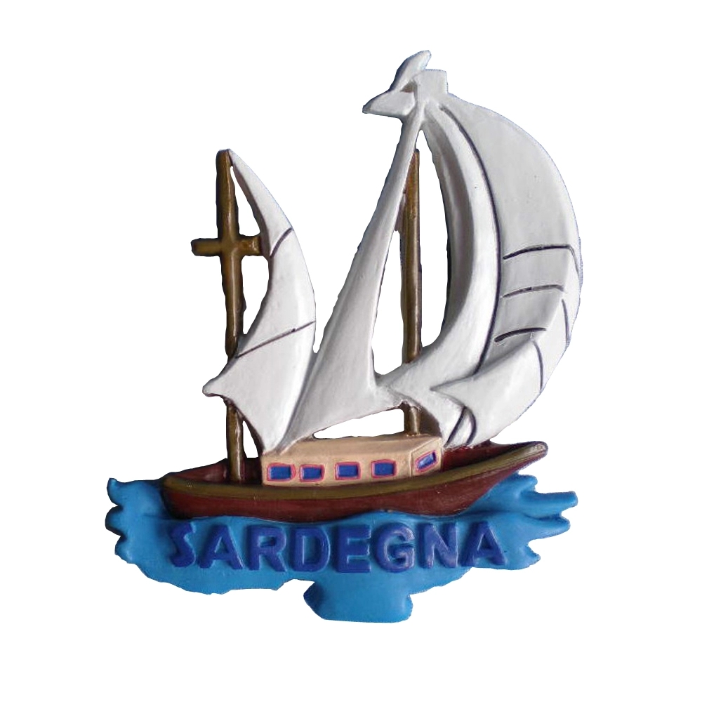 New Design Sail Boat Shape Santiago Souvenir Gift Magnet