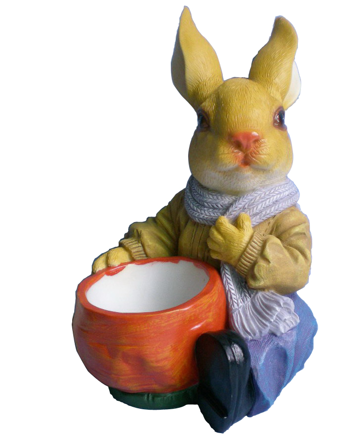 customized rabbit statues garden decoration