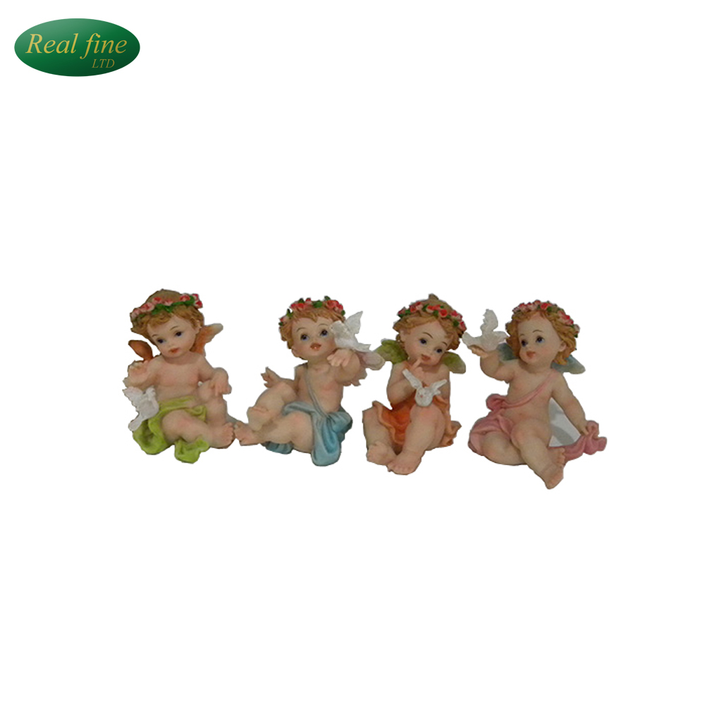 Wholesale OEM handmade mini cute resin baby angel figurines