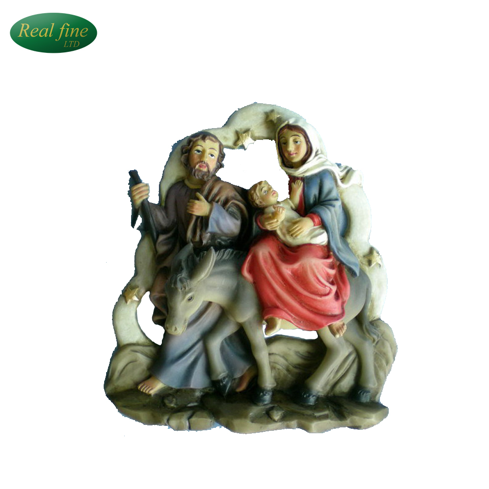 Polyresin Craft Holy Family Statue For Wall Decoration